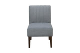 Elegant Gray Fabric Armless Accent Chair for Modern Living Spaces