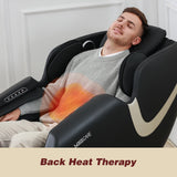 Zero Gravity Massage Chair Recliner with Bluetooth Speaker in Black by Lissie Lou