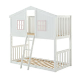 Rohan Cottage Bunk Bed (Twin/Twin), White & Pink (1Set/2Ctn) 37410
