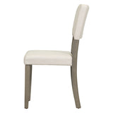 Lissie Lou 5-Piece Elegant Retro Dining Set - Round Table with Curved Trestle Legs & 4 Taupe Upholstered Chairs