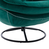 Luxurious Green Velvet TV and Living Room Chair with Ottoman Set