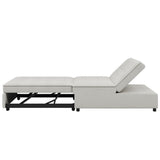 Beige 4-in-1 Convertible Sofa Bed with Storage and USB Port by Lissie Lou