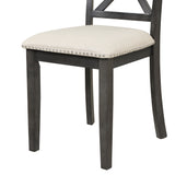 Elegant 5-Piece Dining Table Set for 4 - Solid Wood with Gray Finish by Lissie Lou