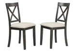 Elegant 5-Piece Dining Table Set for 4 - Solid Wood with Gray Finish by Lissie Lou