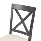 Elegant 5-Piece Dining Table Set for 4 - Solid Wood with Gray Finish by Lissie Lou