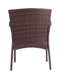 Lissie Lou 3-Piece Outdoor Conversation Set: Weather-Resistant Wicker Chairs with Matching Table - Dark Brown