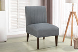 Elegant Gray Fabric Armless Accent Chair for Modern Living Spaces