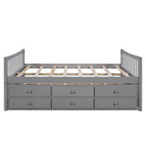Haven Full Daybed with Twin Trundle and Storage Drawers - Gray Solid Wood by Lissie Lou