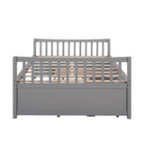 Haven Full Daybed with Twin Trundle and Storage Drawers - Gray Solid Wood by Lissie Lou