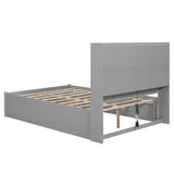 Everest Full Platform Bed - Gray Design with Storage, Charging Station, and Drawers by Lissie Lou