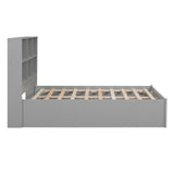 Everest Full Platform Bed - Gray Design with Storage, Charging Station, and Drawers by Lissie Lou