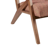 Mid-Century Modern Orange Lounge Chair with Tufted Cushions by Lissie Lou