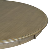 Lissie Lou 5-Piece Elegant Retro Dining Set - Round Table with Curved Trestle Legs & 4 Taupe Upholstered Chairs