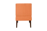 Vibrant Orange Fabric Armless Accent Chair - Contemporary Comfort for Your Living Space