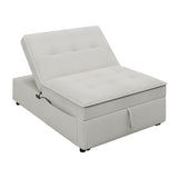 Beige 4-in-1 Convertible Sofa Bed with Storage and USB Port by Lissie Lou