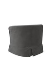 Elegant Gray Woven Fabric Swivel Barrel Chair