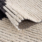 Black & Ivory Modern Area Rug (9' x 6'6") by Lissie Lou