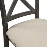 Elegant 5-Piece Dining Table Set for 4 - Solid Wood with Gray Finish by Lissie Lou
