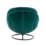 Luxurious Green Velvet TV and Living Room Chair with Ottoman Set
