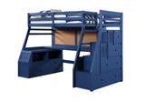Storage Twin Loft Bed in Navy Blue by Lissie Lou