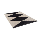 Black & Ivory Modern Area Rug (9' x 6'6") by Lissie Lou