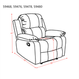 Cozy Brown Microfiber Recliner Chair by Lissie Lou