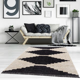 Black & Ivory Modern Area Rug (9' x 6'6") by Lissie Lou