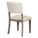 Lissie Lou 5-Piece Elegant Retro Dining Set - Round Table with Curved Trestle Legs & 4 Taupe Upholstered Chairs