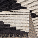 Black & Ivory Modern Area Rug (9' x 6'6") by Lissie Lou