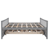 Haven Full Daybed with Twin Trundle and Storage Drawers - Gray Solid Wood by Lissie Lou