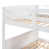 Spacious Full Over Full Bunk Bed with Twin Size Trundle in White - by Lissie Lou