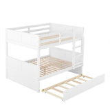 Spacious Full Over Full Bunk Bed with Twin Size Trundle in White - by Lissie Lou