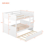 Spacious Full Over Full Bunk Bed with Twin Size Trundle in White - by Lissie Lou