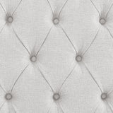 Twin Daybed with Twin Trundle Upholstered Tufted Sofa Bed, with Button and Copper Nail on Square Arms, Beige（85“x42.5”x31.5“)