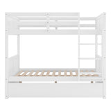 Spacious Full Over Full Bunk Bed with Twin Size Trundle in White - by Lissie Lou