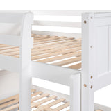 Spacious Full Over Full Bunk Bed with Twin Size Trundle in White - by Lissie Lou