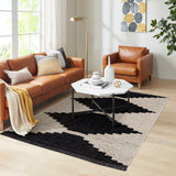 Black & Ivory Modern Area Rug (9' x 6'6") by Lissie Lou